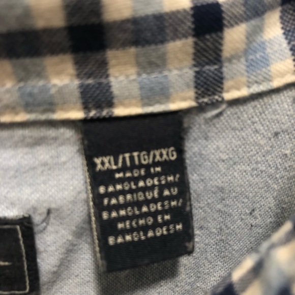 Arrow Men’s XXL Blue Plaid Button Up Shirt - Picture 2 of 5
